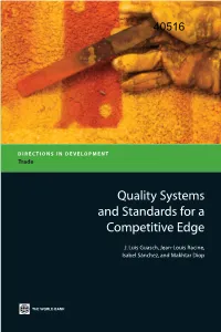 Economic Impact and Effect of Quality and Standards