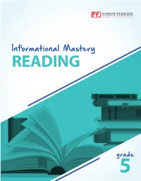 Grade 5 Reading Informational Book SAMPLE