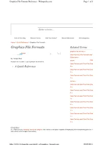 Graphics File Formats Reference - Webopedia.Com Page 1 of 5