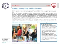 Making Laundry Soap & Fabric Softener