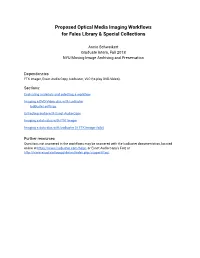Proposed Optical Media Imaging Workflows for Fales Library & Special Collections