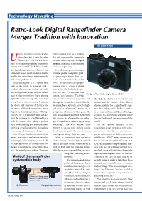 Retro-Look Digital Rangefinder Camera Merges Tradition With