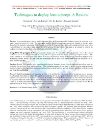 Techniques to Deploy Lean Concept: a Review