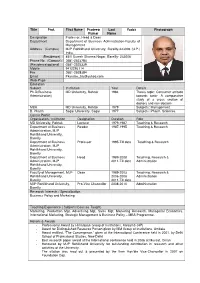 Title Prof. First Name Pradeep Kumar Last Name Yadav Photograph