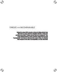 UNIQUE and INCOMPARABLE
