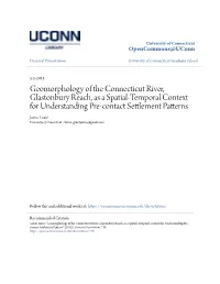 Geomorphology of the Connecticut River, Glastonbury Reach, As a Spatial-Temporal Context for Understanding Pre-Contact Settlemen