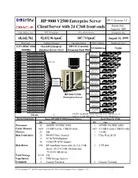 HP 9000 V2500 Enterprise Server Client/Server with 24 C360 Front-Ends