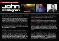 John O'callaghan / Interactive Biography