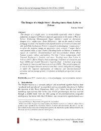 The Danger of a Single Story‟: Reading (More Than) Lolita in Tehran Saiyma Aslam1