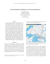 Train Outstable Scheduling As Constraint Satisfaction
