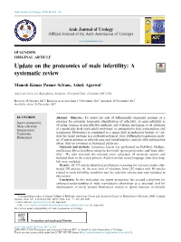 Update on the Proteomics of Male Infertility: a Systematic Review
