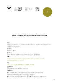 View. Theories and Practices of Visual Culture