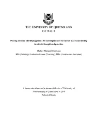An Investigation of the Role of Place and Identity in Artistic Thought and Practice