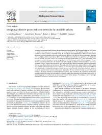 Designing Effective Protected Area Networks for Multiple Species