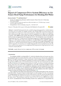 Impact of Compressor Drive System Efficiency on Air Source Heat Pump