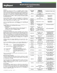 Medperform Low Formulary July 2017