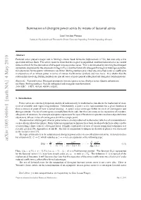 Summation of Divergent Power Series by Means of Factorial Series