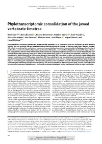 Phylotranscriptomic Consolidation of the Jawed Vertebrate Timetree