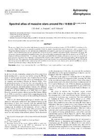Spectral Atlas of Massive Stars Around $\Ion{He}