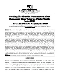Studding the Microbial Contamination of the Bahmanshir River Water Used Water Quality Index(NSF)