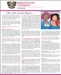Bishop Stuart University Is an Established Institution of Ankole Diocese (PI)