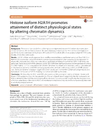 Histone Isoform H2A1H Promotes Attainment of Distinct Physiological