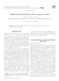 Oligosaccharide Signalling for Defence Responses in Plant