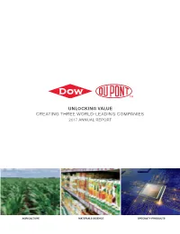 Unlocking Value Creating Three World-Leading Companies 2017 Annual Report