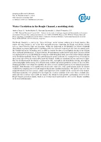 Water Circulation in the Beagle Channel, a Modeling Study