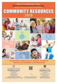 Community Resources Guide, Karl Weber and Thank You to Those Who Have Contributed As a Sponsor