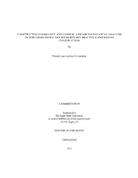 Constructing Community and Cosmos: a Bioarchaeological Analysis of Wisconsin Effigy Mound Mortuary Practices and Mound Construction