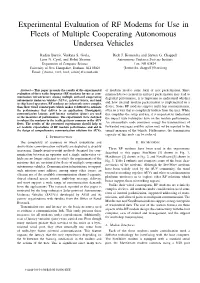 Experimental Evaluation and Modeling of RF Modems for Use In
