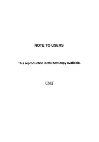 Note to Users