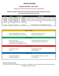 Shuttle Bus Routes