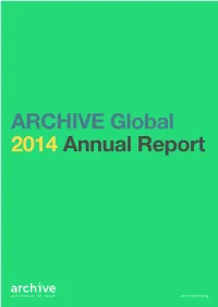 ARCHIVE Global 2014 Annual Report