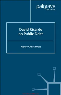 David Ricardo on Public Debt