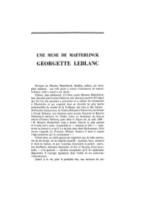 Georgette Leblanc