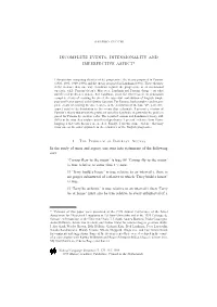 Incomplete Events, Intensionality, and Imperfective Aspect