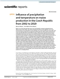 Influence of Precipitation and Temperature on Maize Production In