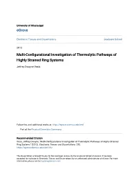 Multi-Configurational Investigation of Thermolytic Pathways of Highly Strained Ring Systems