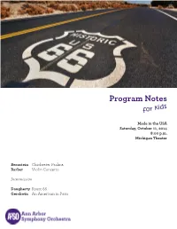 Program Notes