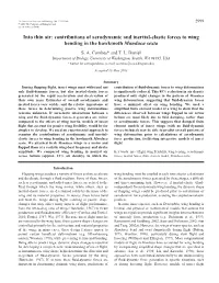 Contributions of Aerodynamic and Inertial-Elastic Forces to Wing Bending in the Hawkmoth Manduca Sexta S