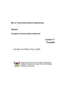Lecture 11 Firewalls