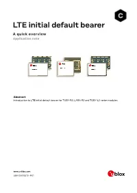 LTE Initial Default Bearer a Quick Overview Application Note