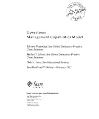 Operations Management Capabilities Model