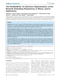 An Electronic Representation of the Network Underlying Pluripotency in Mouse, and Its Applications