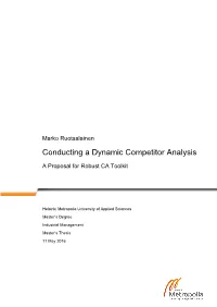 Conducting a Dynamic Competitor Analysis