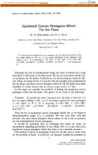 Equilateral Convex Pentagons Which Tile the Plane