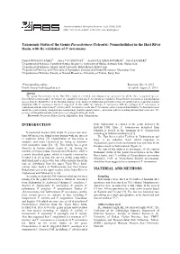 In the Hari River Basin, with Re-Validation of P. Turcomana