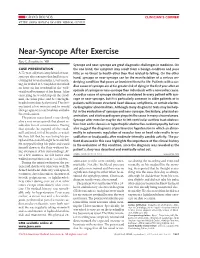 Near-Syncope After Exercise